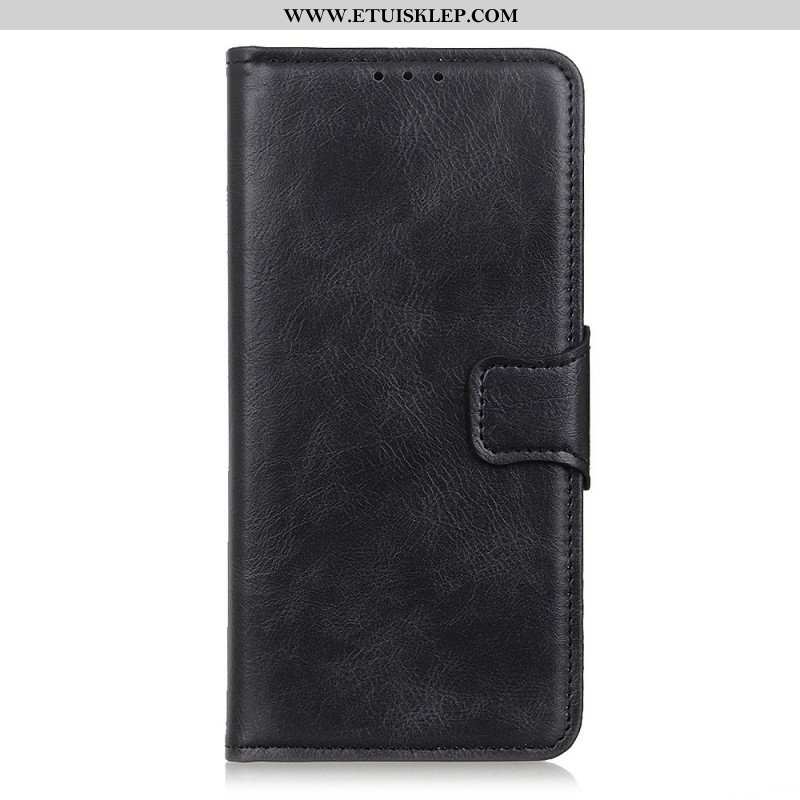 Etui Folio do Oppo Find X5 Lite Dwustronne Zapięcie Z Efektem Skóry